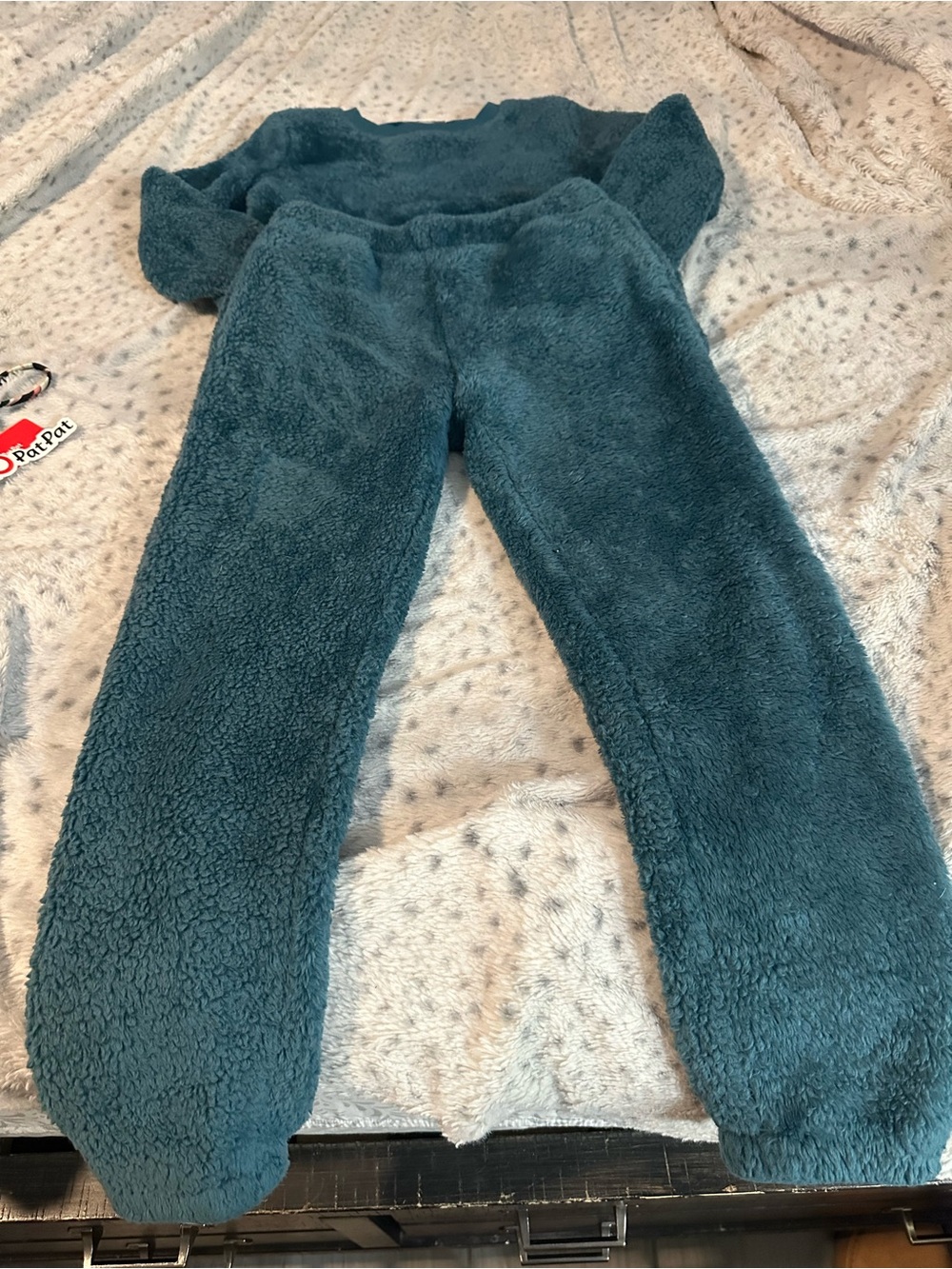 Cat & Jack Plush Jogger Pants in Teal Blue